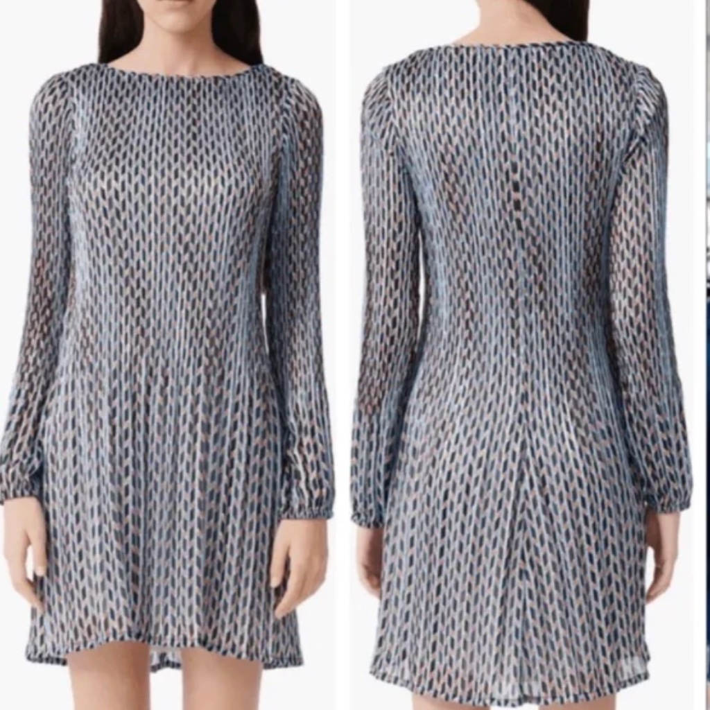 Maje Geometric Print Metallic Shift Dress - 40 (Us Large)